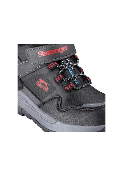 Slazenger KENZIE Çocuk Cırt Cırtlı Siyah / Kırmızı Bot