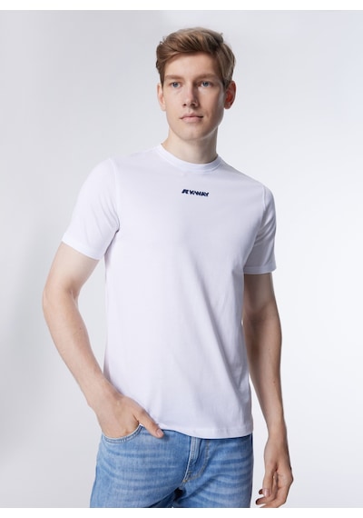 K-way Bisiklet Yaka Beyaz Erkek T-shirt K4124dw Odom Establıshed