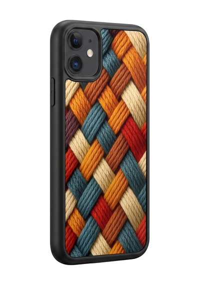 İphone 11 Uyumlu Örgü Desenli Kamera Korumalı Darbelere Dayanıklı Kılıf 321-örgü-iphone11