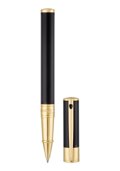 262202 St Dupont D-Initial Black-Golden Tükenmez Kalem