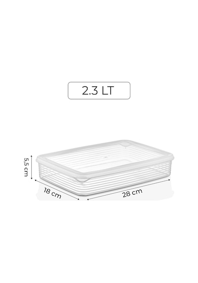 12'li Mikrodalga Buzdolabı Saklama Kabı Buzdolabı Organizeri 2300mlx1-1600mlx1-1200mlx2-250mlx8 Şeffaf