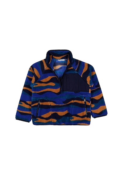 Civil Boys Karışık Dalga Desenli 6-9 Yaş Sweatshirt - Mavi Saks Mavisi