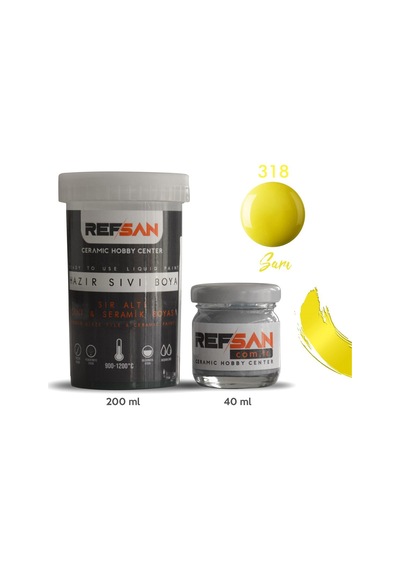 Hazır Çini ve Seramik Boyası 318 Sarı 1 Kg