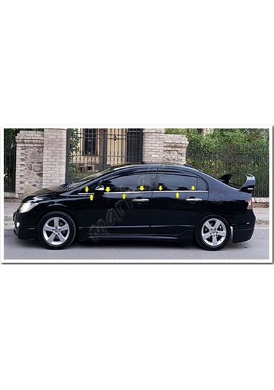 Db Chrome Honda Civic Cam Çıtası Nikelajı 2006-2011 6 Parça  P.Çel