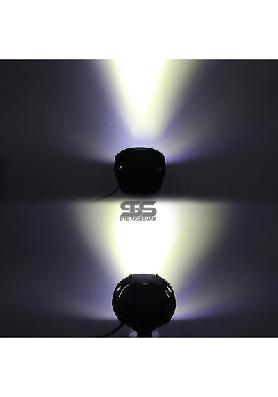 2 Adet Motosiklet Scooter Uyumlu Led Sis Farı Çakar Ve Sabit Mod 6 Ledli