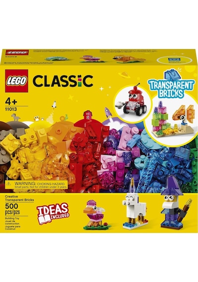 LEGO® Classic Yaratıcı Şeffaf Yapım Parçaları 11013 4+ Yaratıcı Oyuncak Yapım Seti - 500 Parça