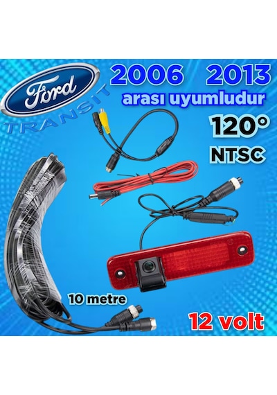 2006-2013 Arası Ford Transit Fren Lambası Arka Görüş Kamerası 12v