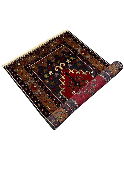 El Dokuması Sıfır Küçük Yahyalı Halısı Seccade 75x110 Kök Boya %100 Yün Namazlık Kırmızı