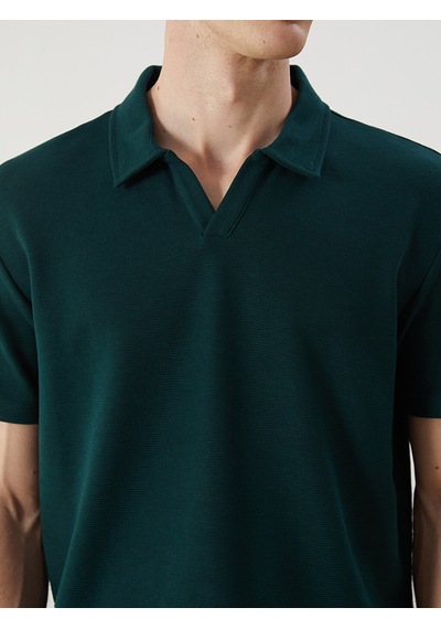 Lcw Vision Petrol Polo Yaka Pike Erkek Tişört