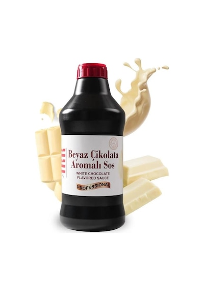 4rr Beyaz Çikolata Aromalı Sos İçecek, Tatlı Ve Pasta Kullanımı İçin 2,5 Kg