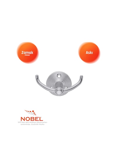 Fonksi Yonel Askı, Metal Vestiyer Askısı, 59 Gr, Dolap Ve Duvar Askılığı, Krom Vidalı