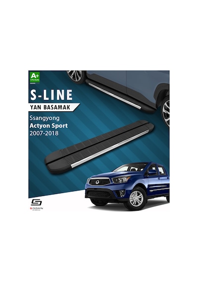 S-dizayn Ssangyong Actyon Sports S-line Krom Yan Basamak 203 Cm 2007-2018 A+ Kalite