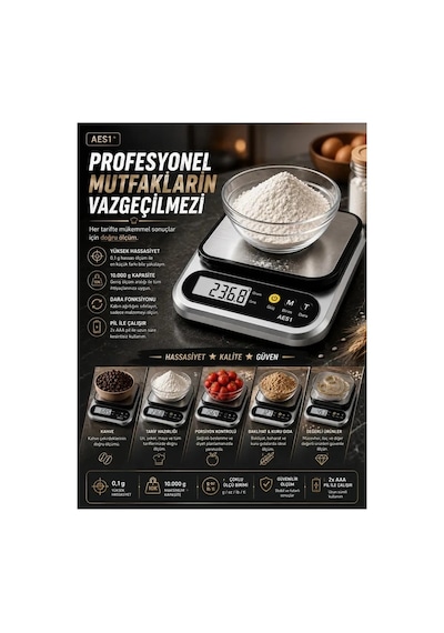 Dijital Mutfak Ve Kahve Tartısı Hassas Gram Terazisi Paslanmaz Çelik Lcd Ekran Çoklu Ölçüm G/oz 10 Kg Kapasite Diğer