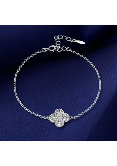 Servi 925 Ayar Gümüş Mini Clover Bileklik-19