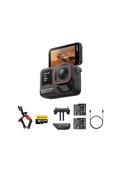 Insta360 Ace Pro 2 Aksiyon Kamerası Motorcycle Bundle Siyah