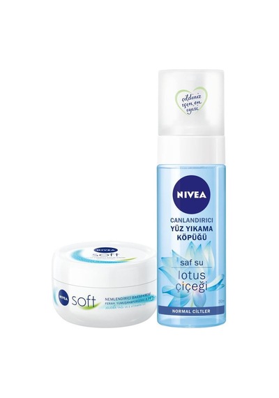 Nivea Soft 200 ML + Nivea Canlandırıcı Yüz Temizleme Köpüğü