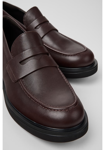 Camper Norman Deri Erkek Loafer Ayakkabı K101001-005 Kahve