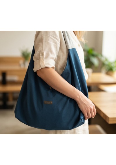 Lunora Collection Kadın Gabardin Çanta Açık Lacivert