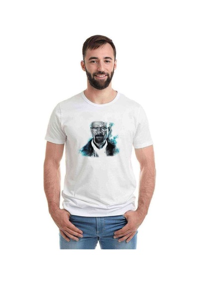 One Breaking Bad 2 Rock Baskılı Beyaz Erkek Tshirt