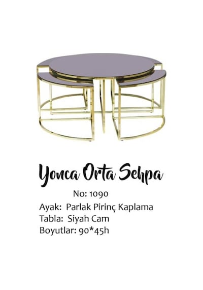 Brc Yonca Zigon-Orta Sehpa 1090 Düz Siyah Temper Cam Metal Transm Brc Yonca Zigon-Orta Sehpa 1090 Düz Siyah Temper Cam Metal Transm