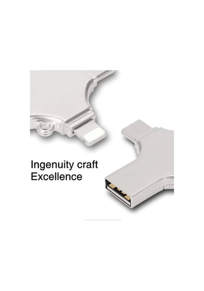 Otg 4in1 Cep Telefonu Çok Fonksiyonlu Usb Flash Bellek 128 Gb Type-c, Micro Sd Ve Kart Okuyucu Çok Renkli