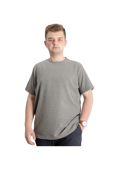 Mode Xl Büyük Beden Erkek T-Shirt Bisiklet Yaka Waffle 20033 Haki 001