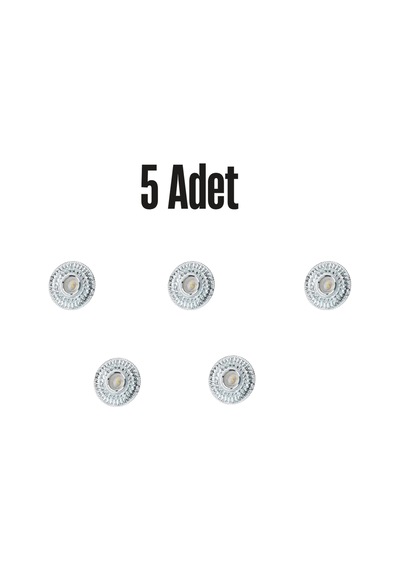 Ct-6583 Hanımeli Cam Spot Ampülsüz Led Efekli 5 Adet Beyaz