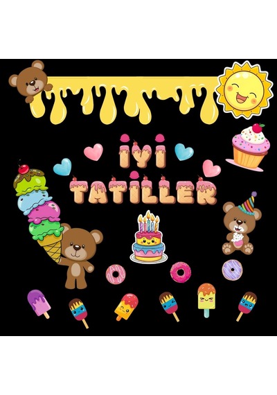 İyi Tatiller Karne Günü Pano Süsü 02