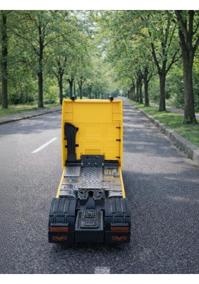 Işıklı Sesli Pilli Metal Çek Bırak Renault Tır - Js1125s Sarı Sarı
