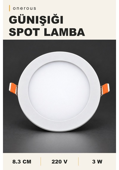 Onerous 3w 3200k Günışığı Slim Led Spot Diğer