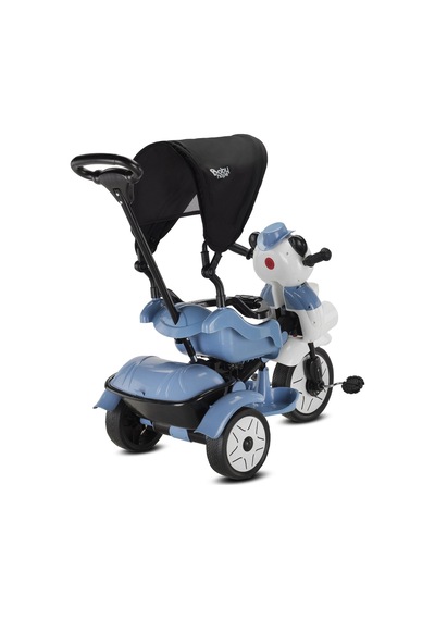 Babyhope 127 Lıttle Panda Üç Teker Kontrollü Bebek Bisikleti Pastel Mavi Çok Renkli