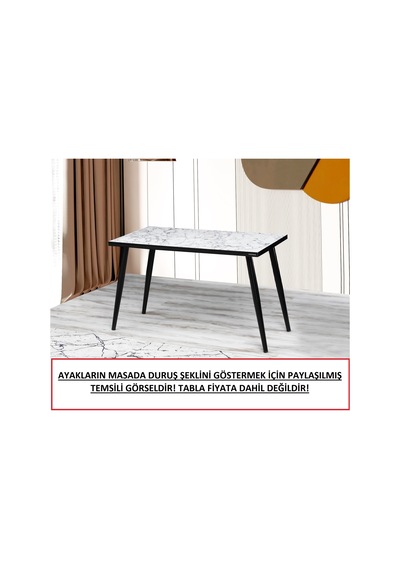 4 Adet Metal Konik Ayak Siyah 72 CM - Açılı Ayak Boru Çapı 5.1 CM