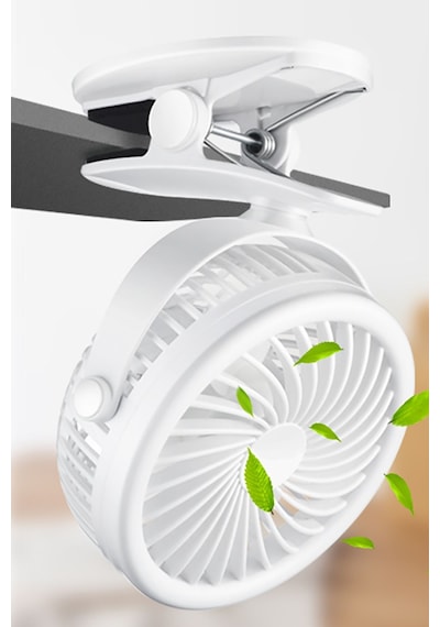 360 Dönen Taşınabilir Puset Fan Mandallı Kıskaçlı Model Bebek Arabası Araç İçi Fan Soğutucu Sessiz