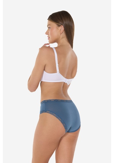 Malabadi Kadın Mavi 2 Li Paket Extra Yumuşak Micro Modal Dantelli Slip Külot 700