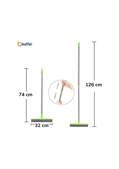 BUFFER® Üç Bölümlü Teleskopik Uzayabilen KauçukUçlu Temizleme Fı