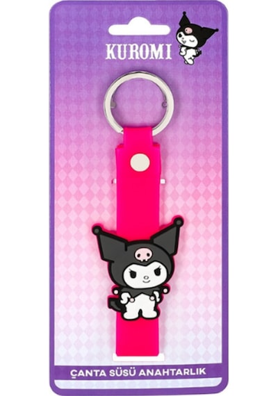 Kuromi & Hello Kitty Lisanslı Silikon Çanta Süsü Anahtarlık