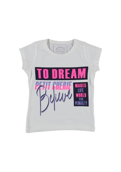 Liay Moda To Dream Baskılı Kız Çocuk Tişört Beyaz