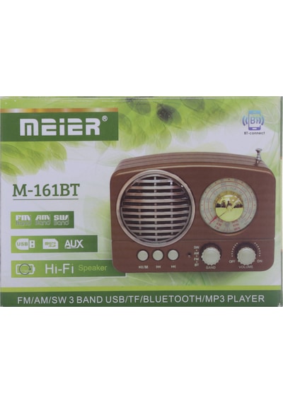 Nostaljik Fm Radyo Bluetooth-Usb-Retro Meier M161-Bt