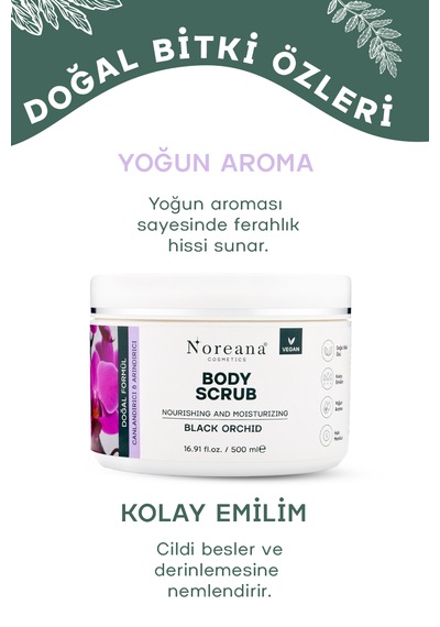 Doğal Body Scrub 500 Ml - Siyah Orkide Özlü