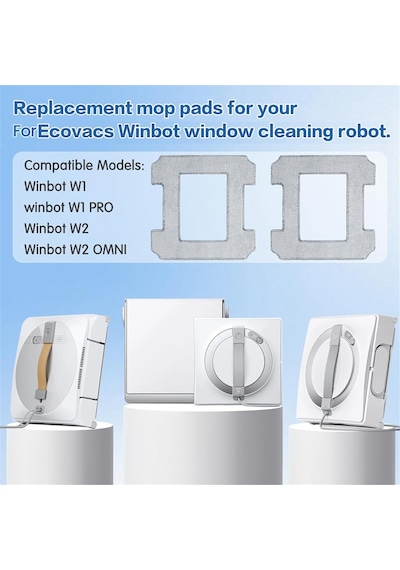 Ecovacs Winbot W1 W1 Pro W2 Pro W2 Omni İçin Temizleme Pedleri