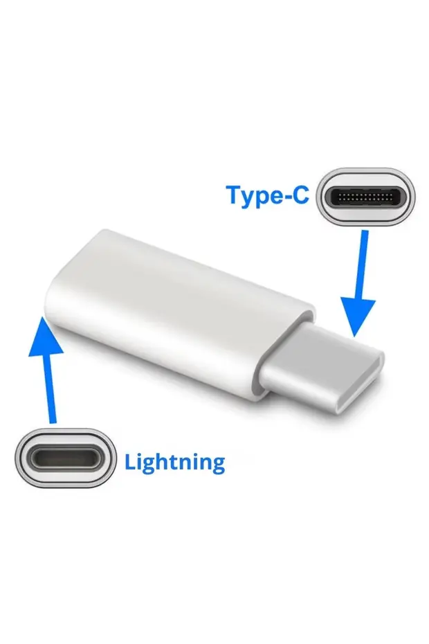 Yeni Nesil Apple iPhone Uyumluler İçin Şarj Uç Adapter Type-c To Lightning Şarj Data Çevirici Dönüştürücü Adaptör 1