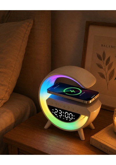 Hubrendy Tekno Rgb Işıklı Bluetooth Hoparlör Tf Kart Ve Fm Destekli Kablosuz Ses Sistemi