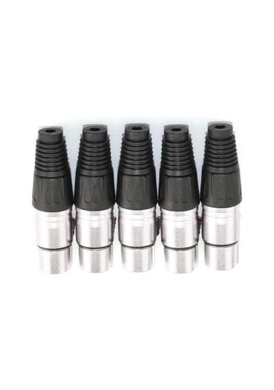 5'li Paket Dişi 3-pin Xlr Jak Ses Kablosu Konnektörü