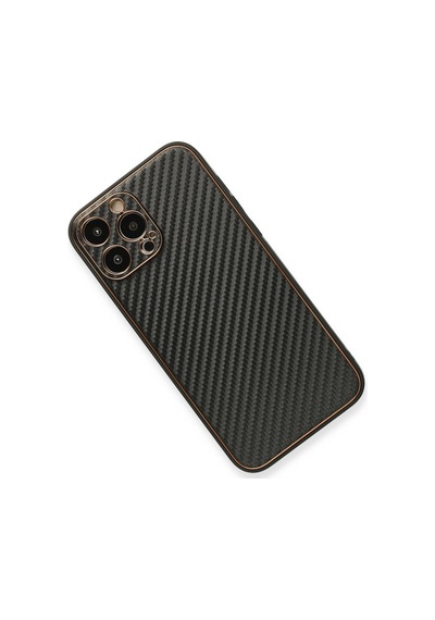 Apple iPhone Uyumlu 13 Pro Max Kılıf Coco Karbon Silikon - Siyah Çr