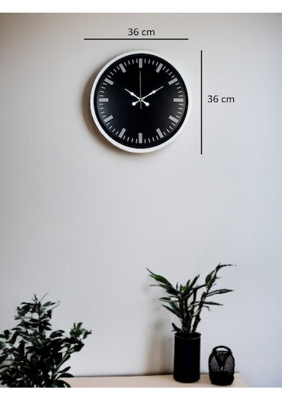 Beyaz 36 Cm Modern Duvar Saati Çok Renkli