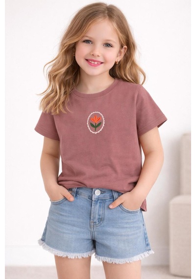 Yale Kids 3-8 Yaş Kız Çocuk Tişört Gül Kurusu Yale Kids 3-8 Yaş Kız Çocuk Tişört Gül Kurusu
