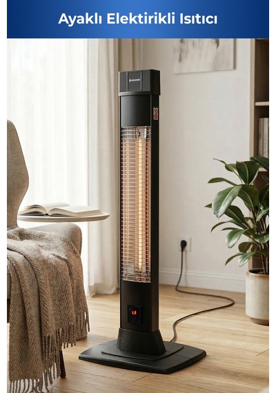 Flamo 5965 2500 W 4 Kademeli Uzaktan Kumandalı Karbon Infrared Duvar Isıtıcı