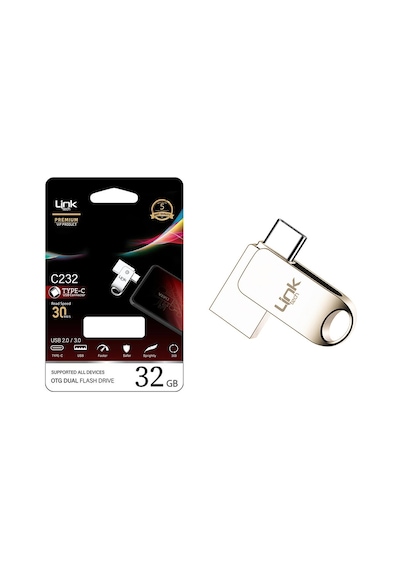 Linktech C232 Premium 32GB OTG Type-C USB Bellek - USB Flash Drive