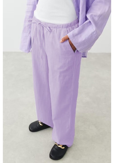 Madmext Lila Elastik Belli Bol Kesim Pantolon Mg2020-lila Lila