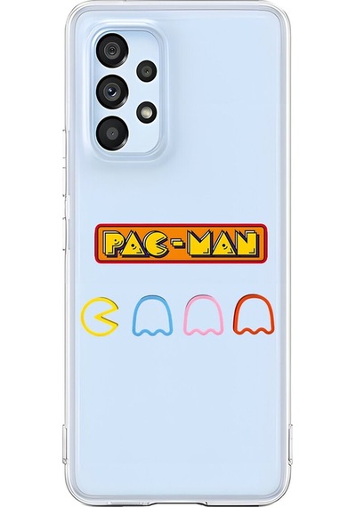 Samsung Galaxy A53 Uyumlu Şeffaf Kılıf 1 Pac-man Tasarımlı
